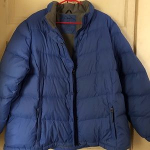 LL Bean Womens Plus Size Blue Down Jacket